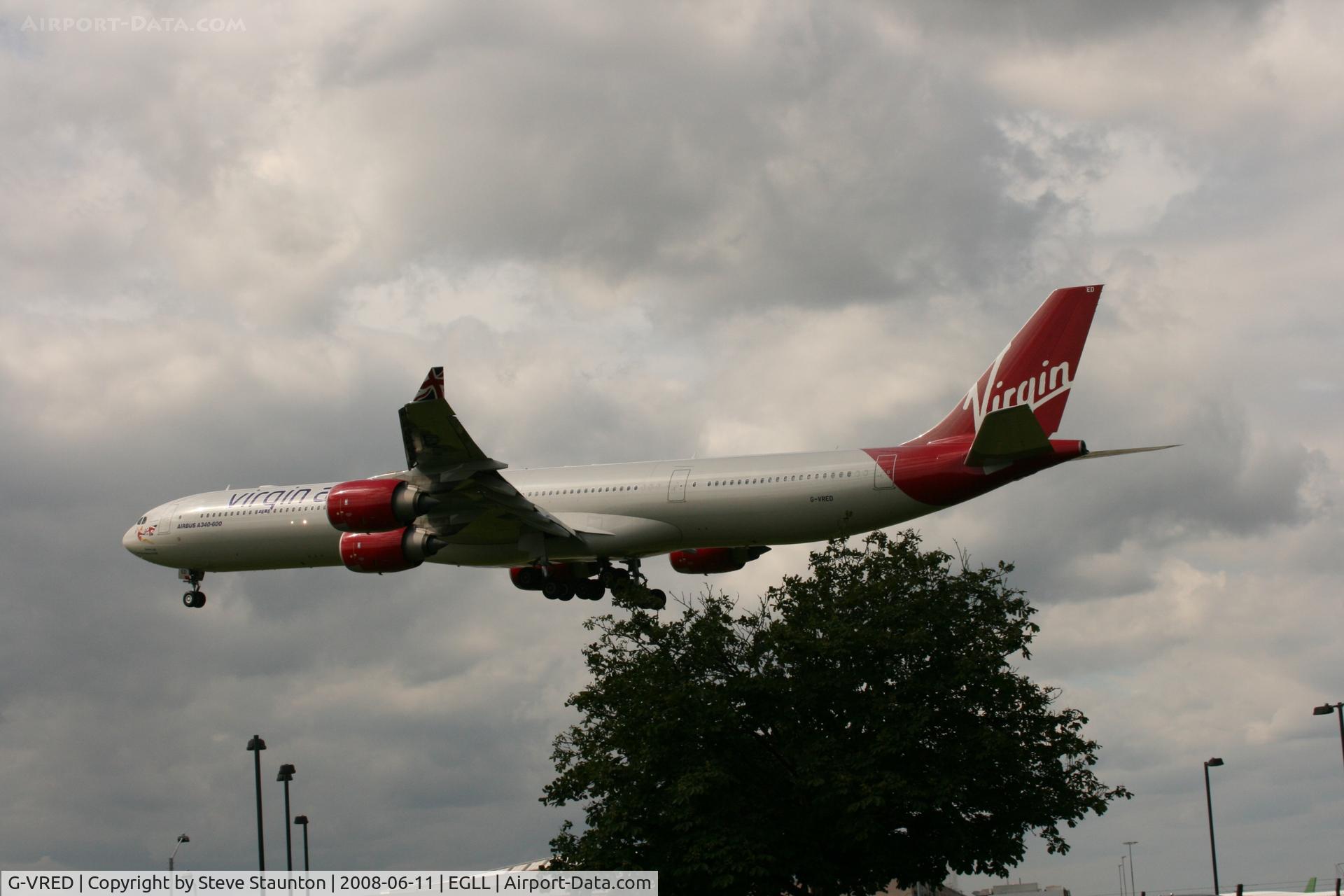 G-VRED, 2006 Airbus A340-642 C/N 768, Taken at London Heathrow 11th June 2008