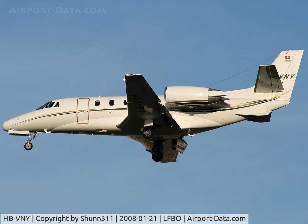 HB-VNY, 2005 Cessna 560XLS C/N 5576, Landing rwy 32L