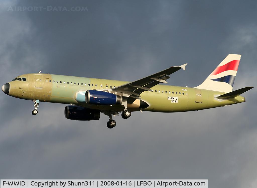 F-WWID, 2008 Airbus A320-232 C/N 3351, C/n 3351 - For British Airways as G-EUUU
