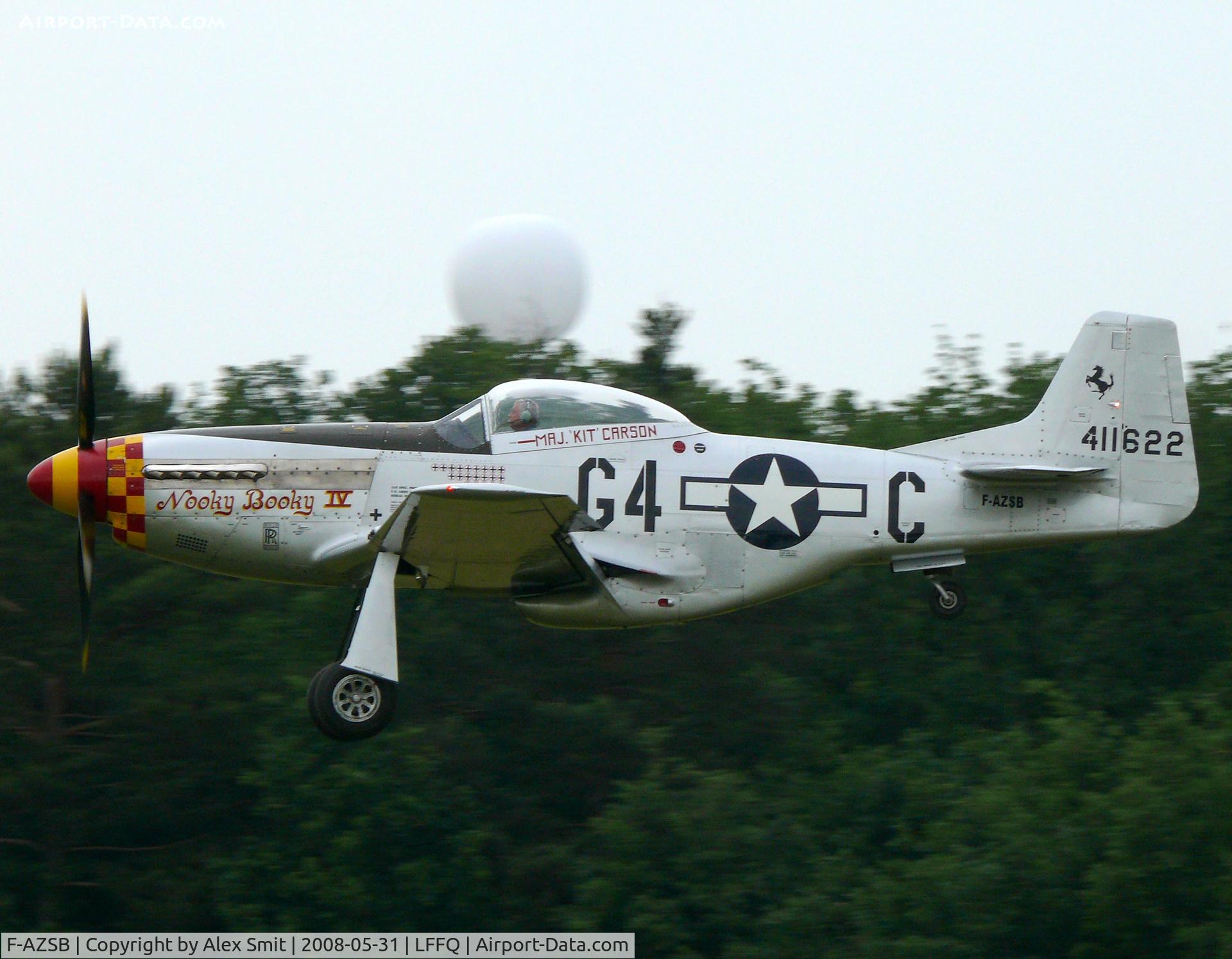 F-AZSB, 1944 North American P-51D Mustang C/N 122-40967, North American P-51D Mustang F-AZSB Societe de development & promotion d'aviation painted as US Air Force 44-11622/G4-C Nooky Booky IV