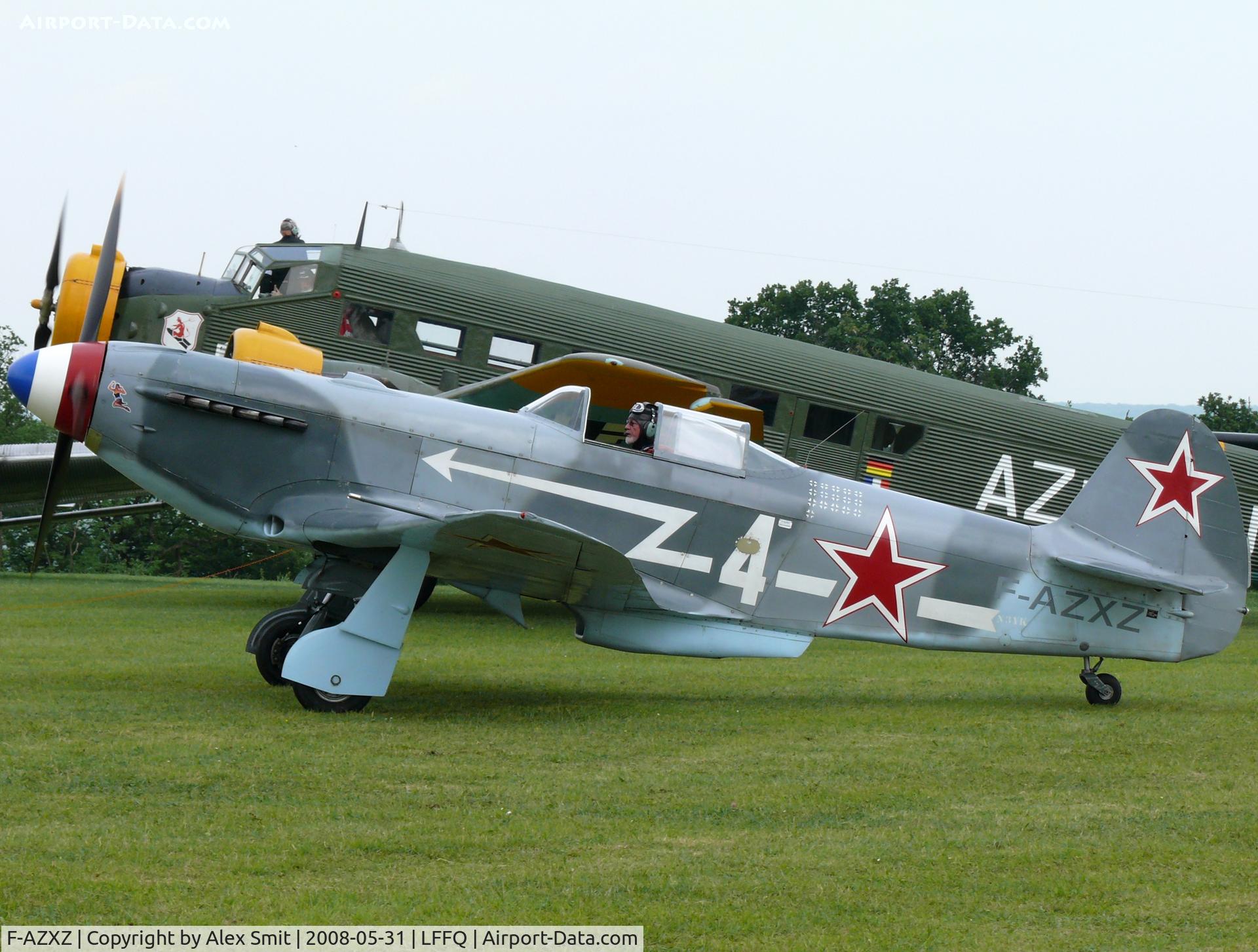 F-AZXZ, 1944 Yakovlev Yak-3UA Replica C/N Y337, Yakovlev Yak-3UA F-AZXZ painted as Russian Air Force white 4 of the French Normandie Niemen squadron