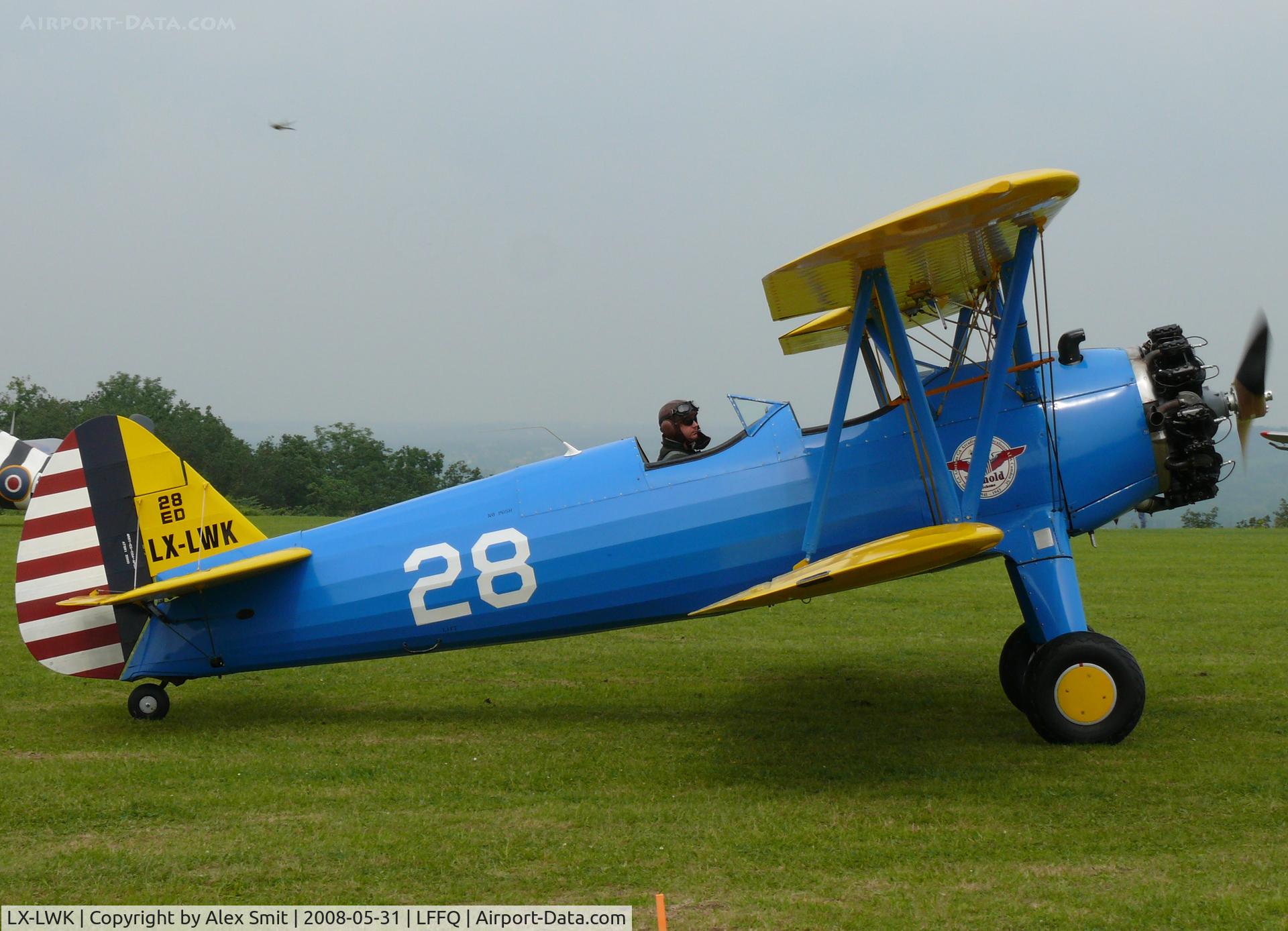 LX-LWK, Boeing PT-17 Kaydet (A75N1) C/N 273, Boeing/Stearman E75/PT-17 Kaydet LX-LWK painted as US AAC 28ED
