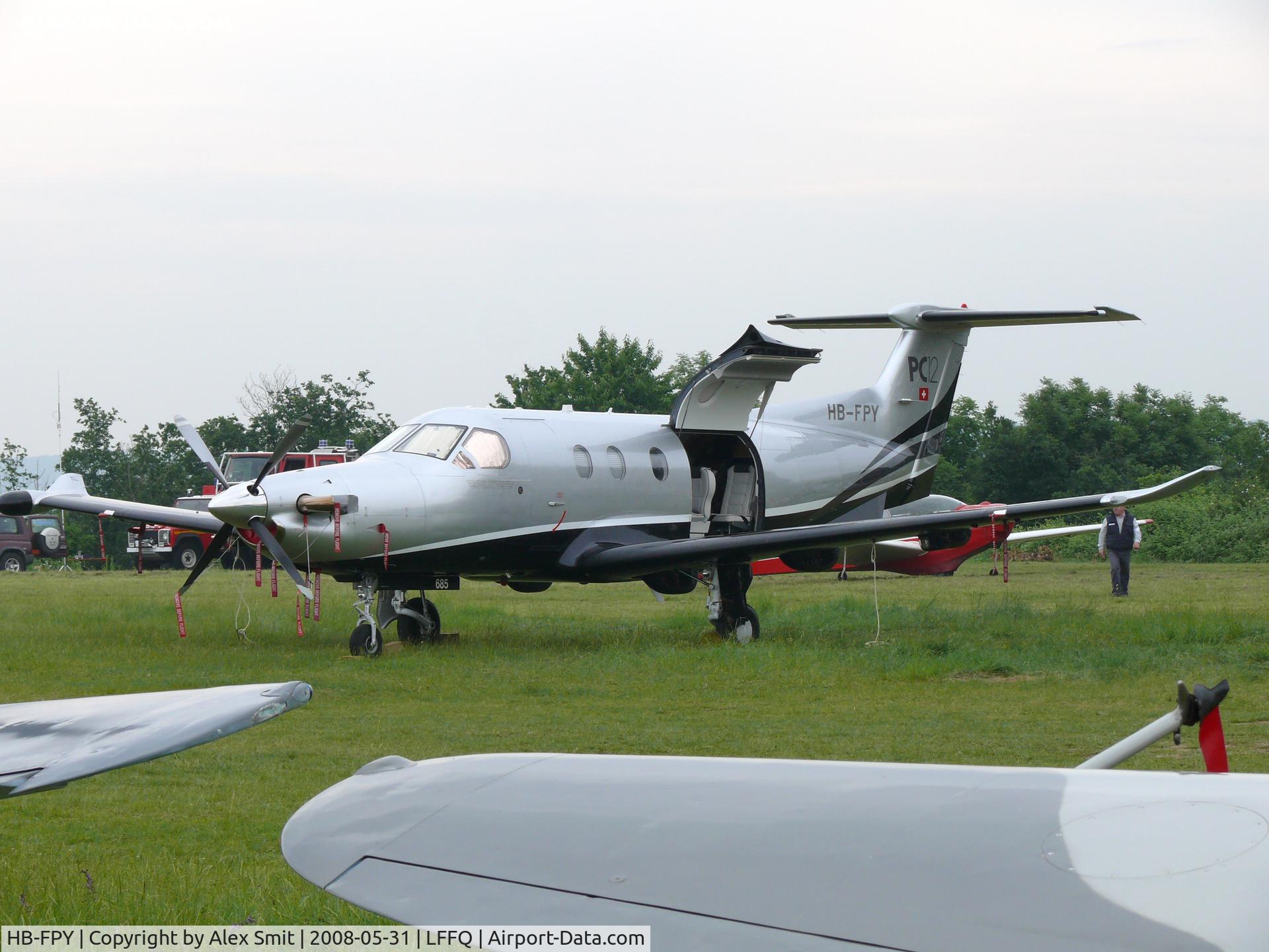 HB-FPY, 2005 Pilatus PC-12/47 C/N 685, Pilatus PC12/47 HB-FPY support of B-25 HB-RDE and Avenger HB-RDG