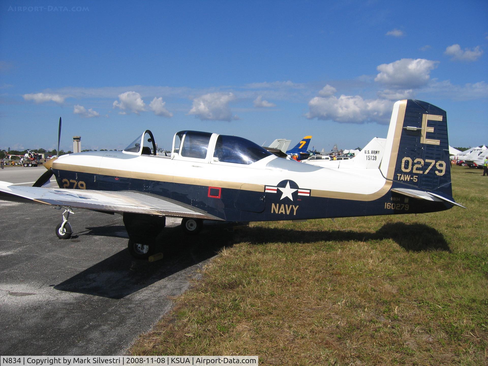 N834, 1952 Beech (CCF) T-34A Mentor (A45) C/N G-62, 2008 Stuart, FL Airshow