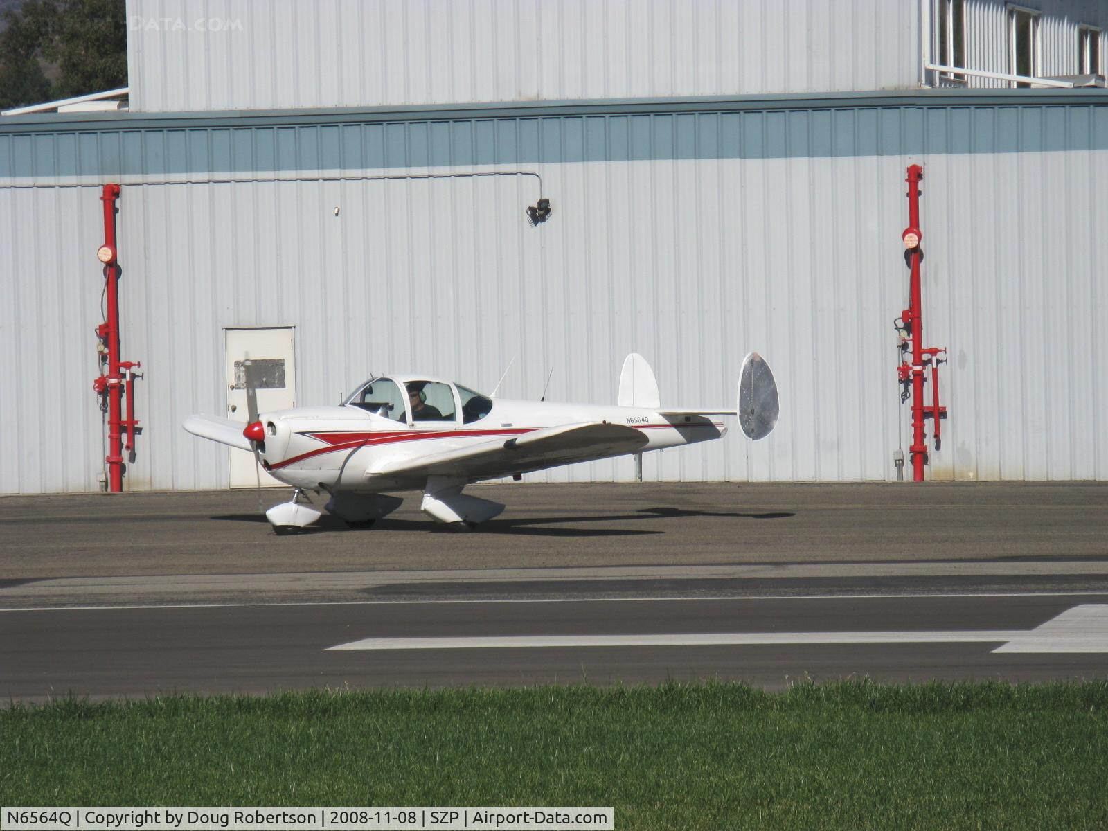N6564Q, 1965 Alon A2 Aircoupe C/N A-64, 1965 Alon A2, Continental C90 90 Hp, taxi to Rwy 04