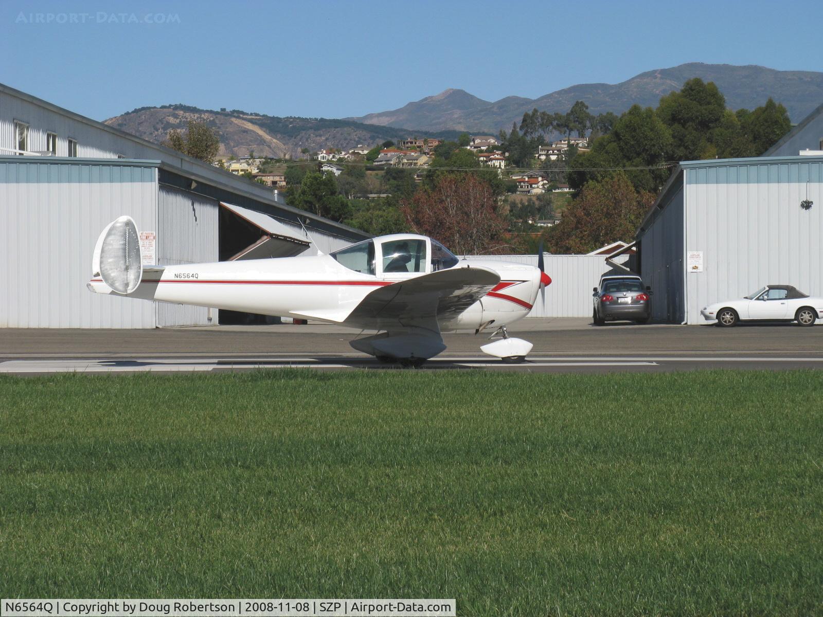 N6564Q, 1965 Alon A2 Aircoupe C/N A-64, 1965 Alon A2, Continental C90 90 Hp, takeoff roll Rwy 04
