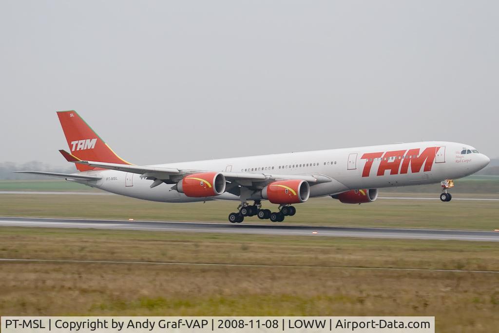 PT-MSL, 2003 Airbus A340-541 C/N 464, TAM A340-500