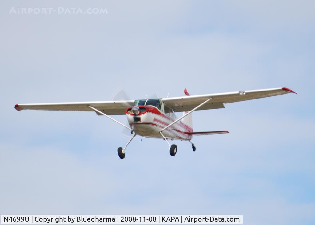 N4699U, 1964 Cessna 180G C/N 18051399, On final approach to 17L.