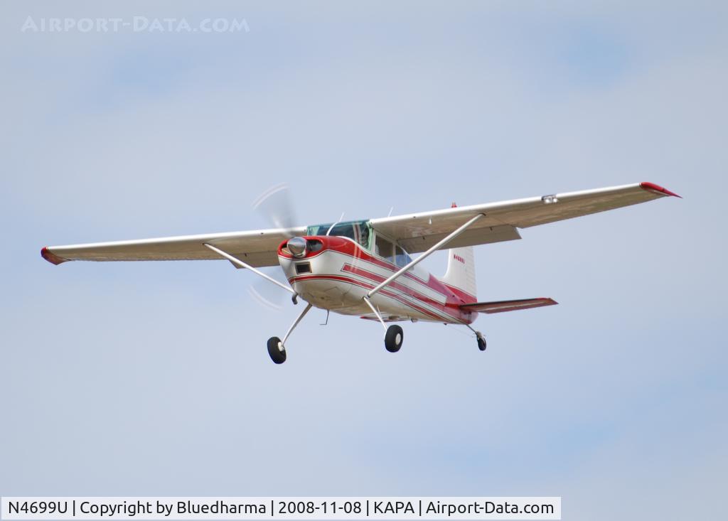 N4699U, 1964 Cessna 180G C/N 18051399, On final approach to 17L.