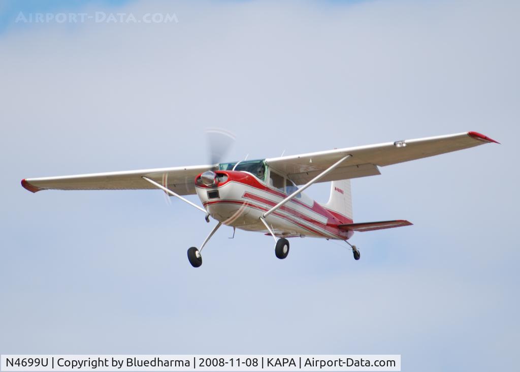 N4699U, 1964 Cessna 180G C/N 18051399, On final approach to 17L.