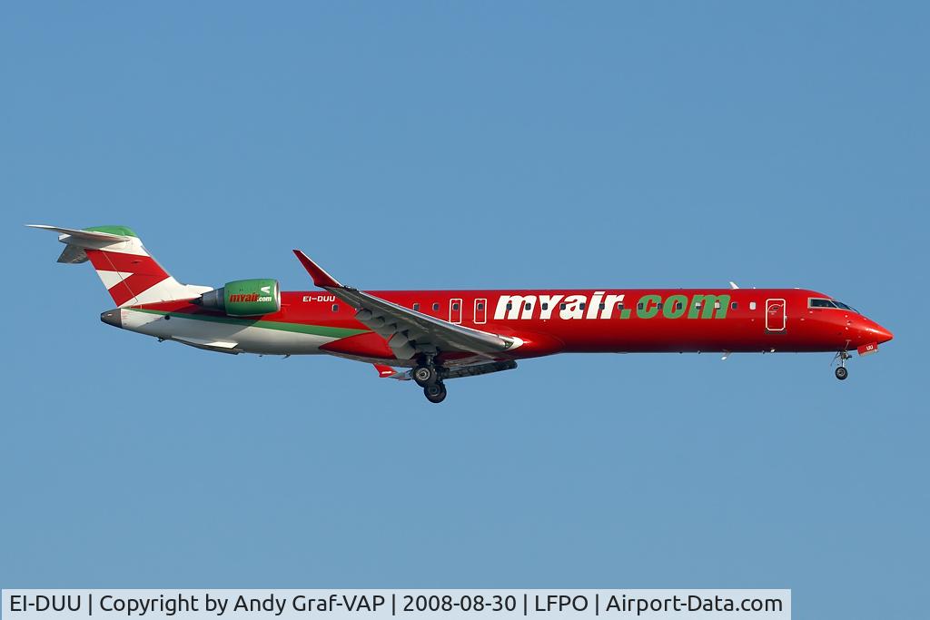 EI-DUU, 2007 Canadair CRJ-900X (CL-600-2D24) C/N 15102, MyAir CRJ900