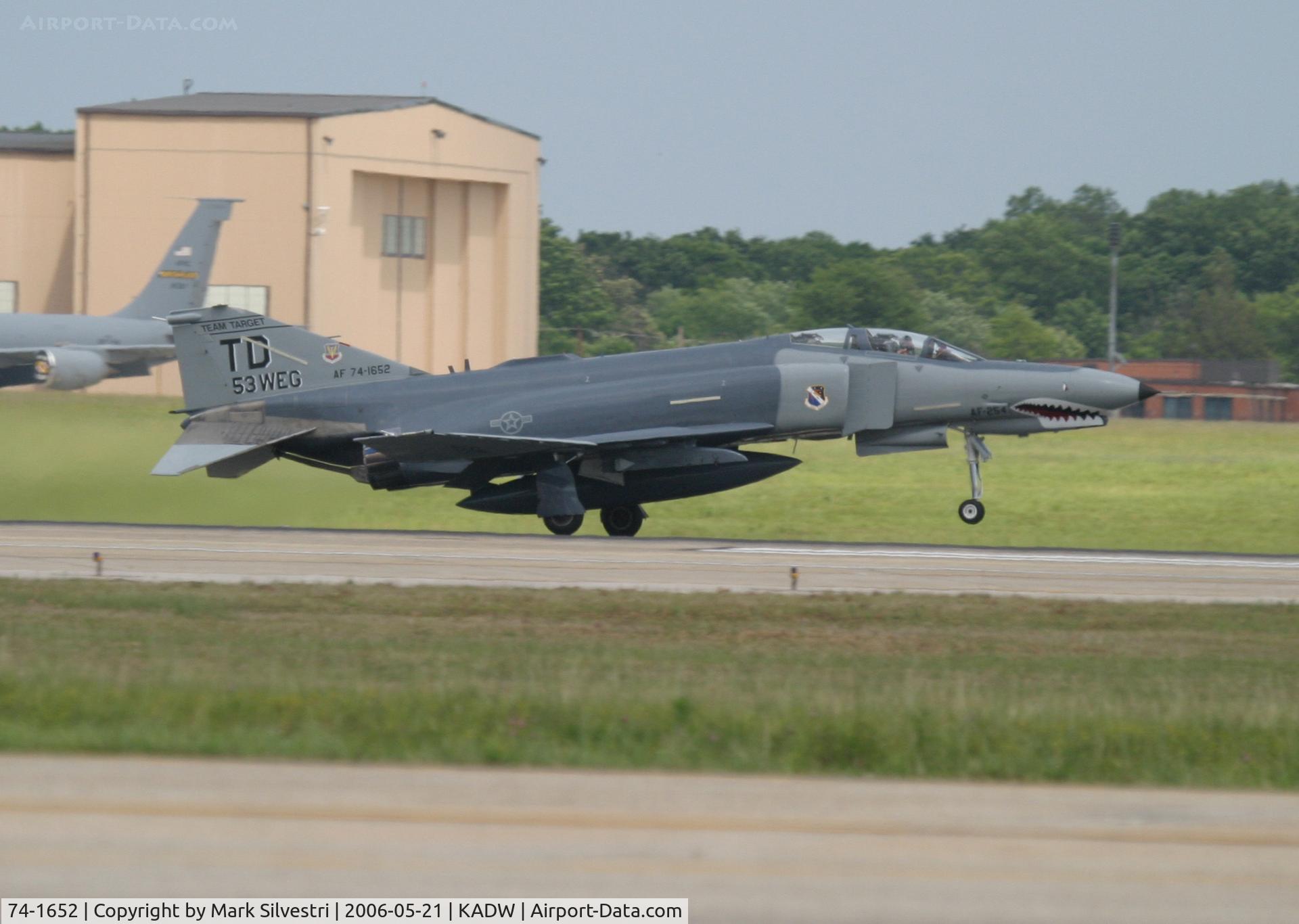 74-1652, 1974 McDonnell Douglas QF-4E Phantom II C/N 4911, 2006 Andrews AFB