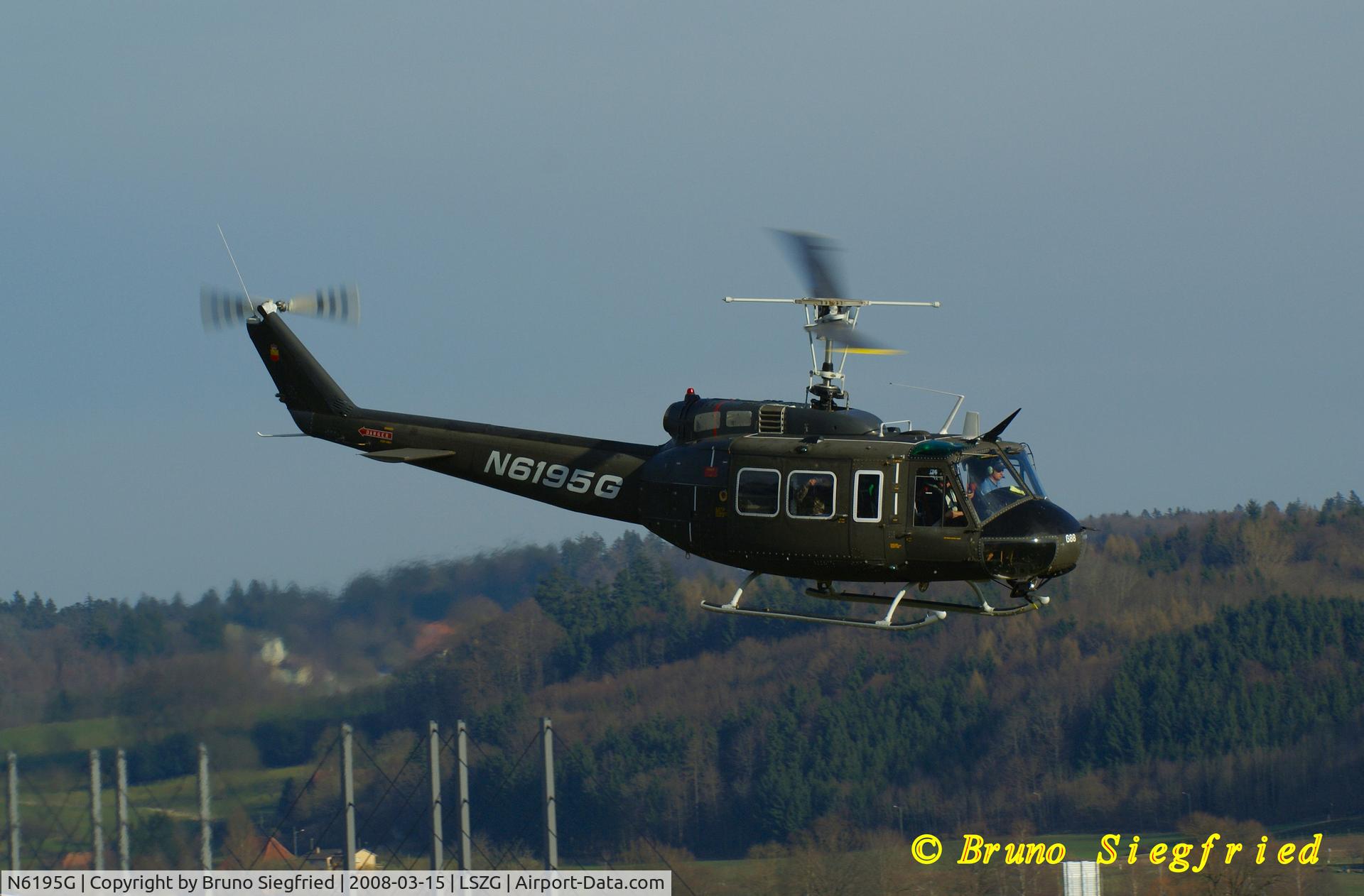 N6195G, 1965 Bell UH-1H Iroquois C/N 4732, Airfield Grenchen Suisse