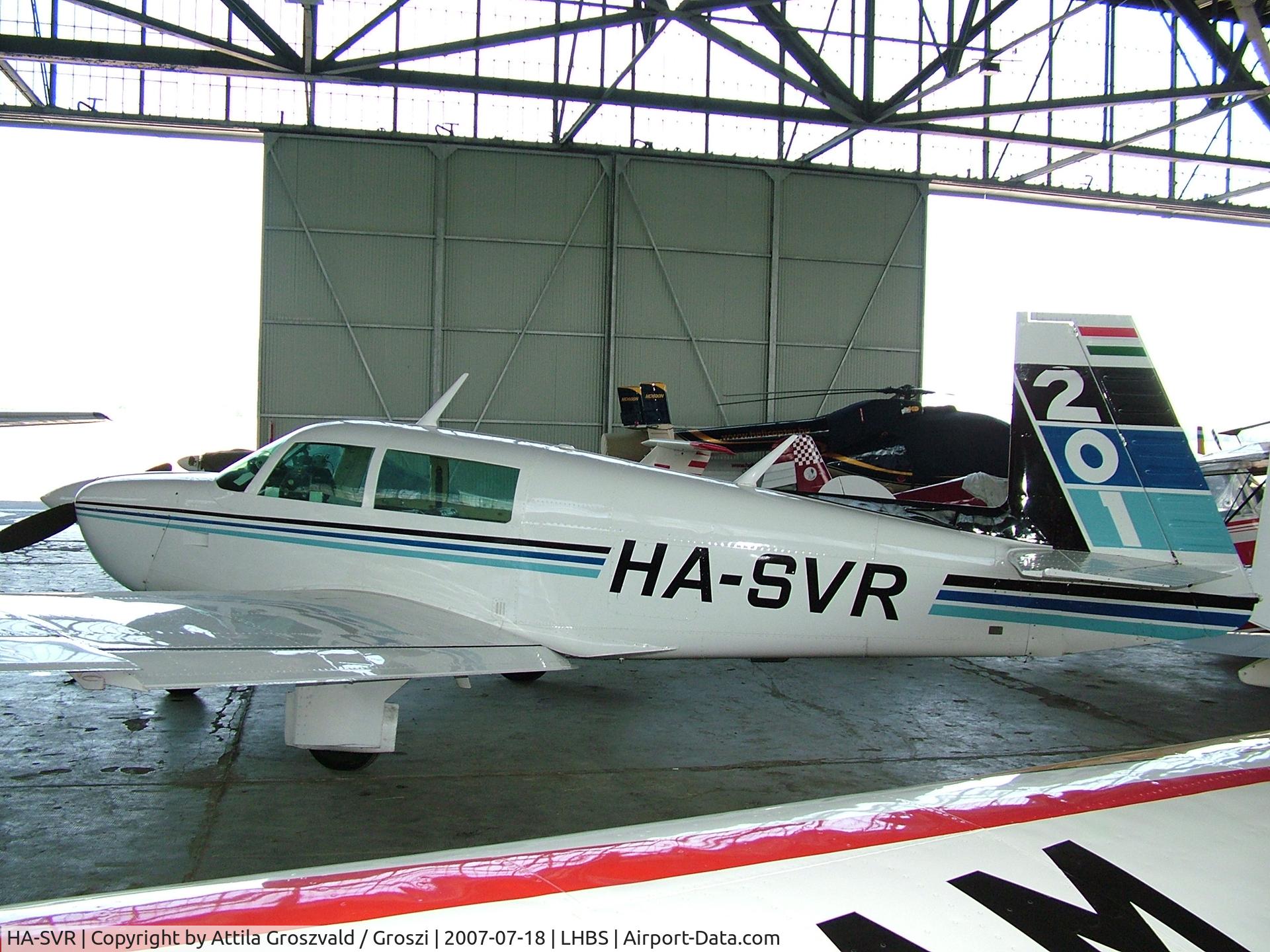 HA-SVR, 1981 Mooney M20J 201 C/N 24-1082, Budaörs-Airport / Hungary-LHBS hangar