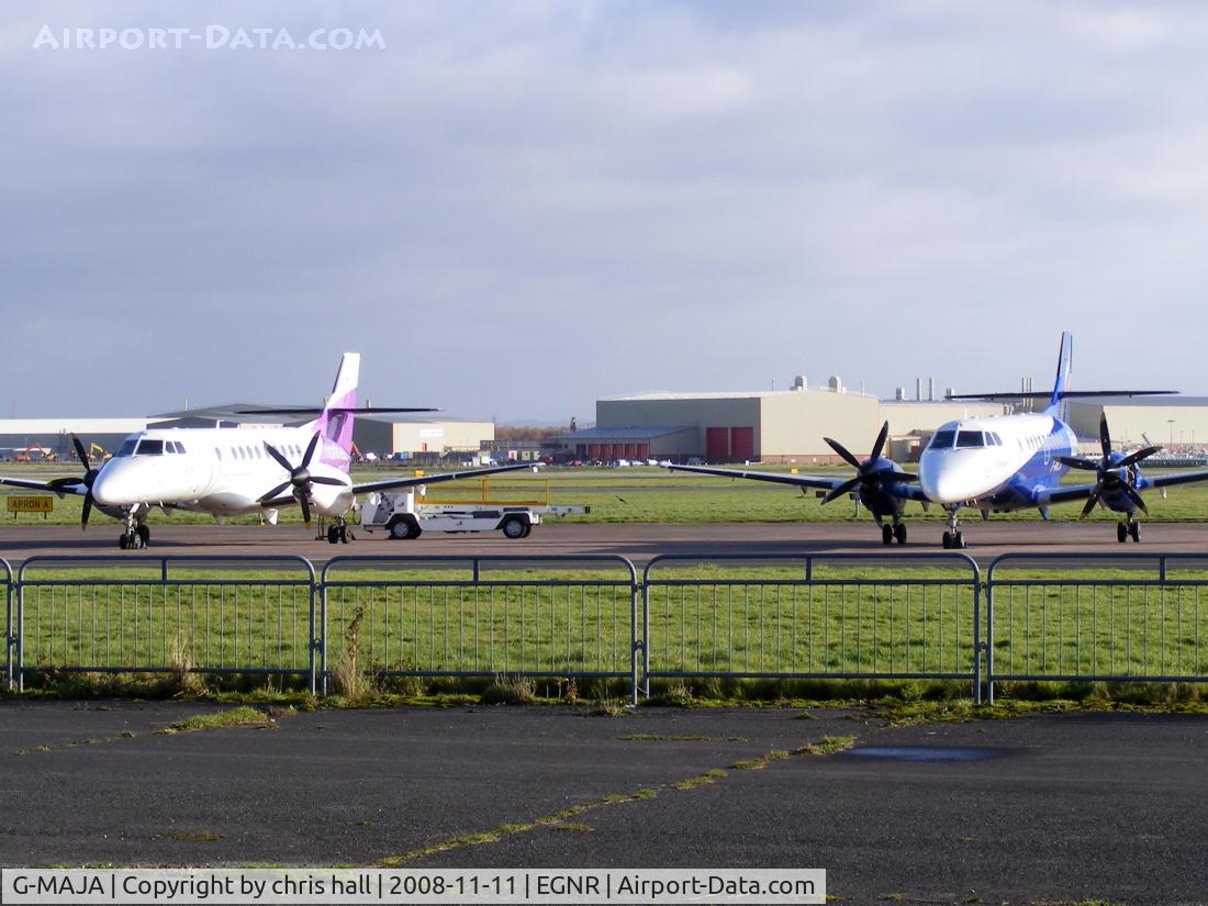 G-MAJA, 1994 British Aerospace Jetstream 41 C/N 41032, Eastern Airways, with G-MAJM on its left
