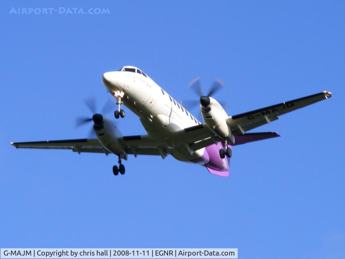 G-MAJM, 1996 British Aerospace Jetstream 41 C/N 41096, Eastern Airways, on short finals into Hawarden