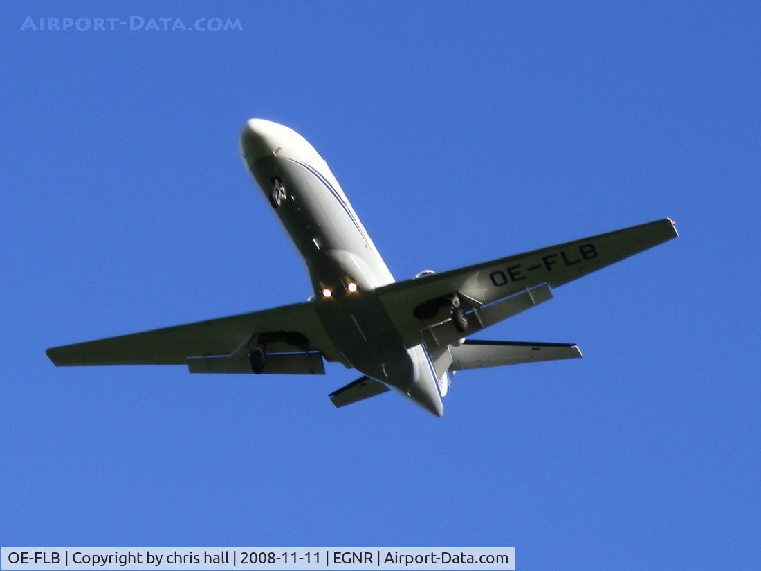 OE-FLB, 2007 Cessna 525A CitationJet CJ2+ C/N 525A0369, on short finals to Hawarden