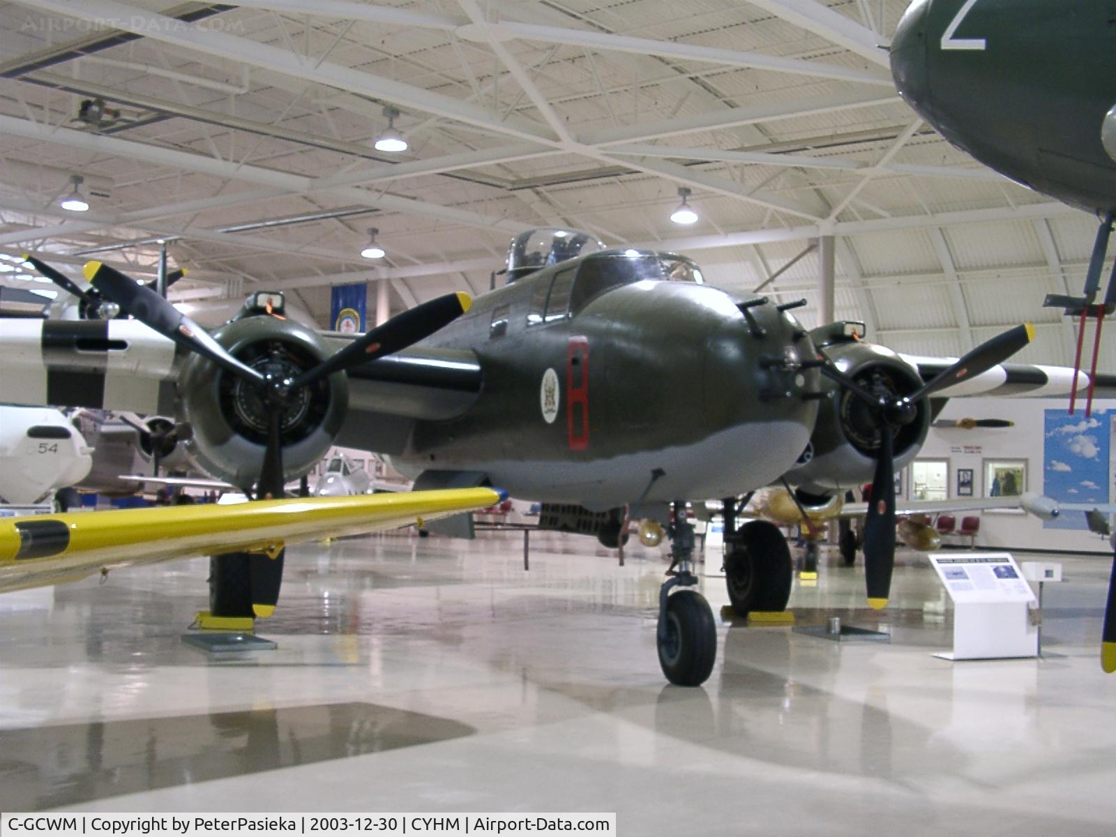 C-GCWM, 1945 North American B-25J Mitchell Mitchell C/N 108-47734, Canadian Warplane Heritage Museum is located at the Hamilton Airport, Ontario Canada