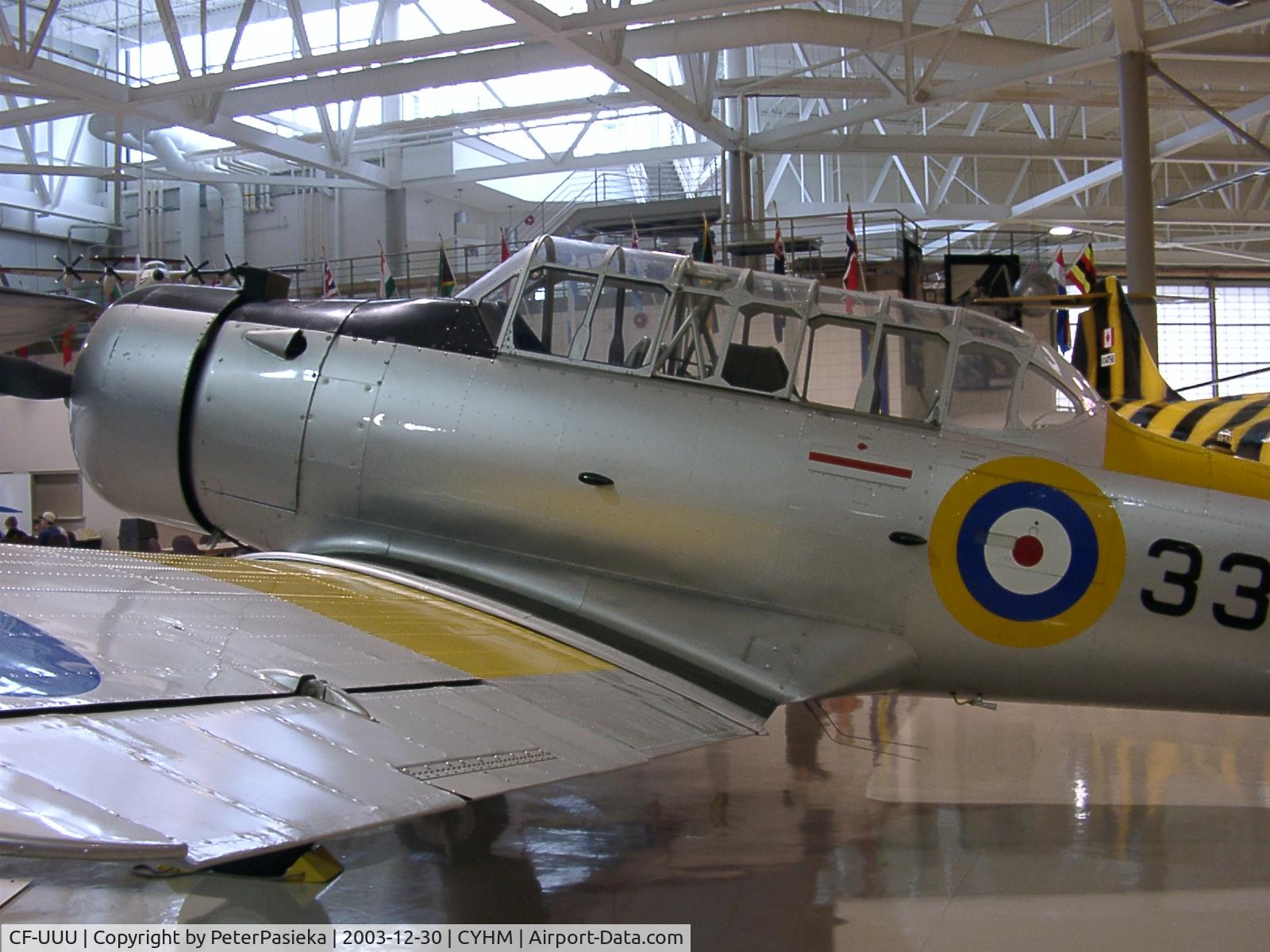 CF-UUU, 1951 Canadian Car & Foundry T-6 Harvard Mk.4 C/N CCF4-4, Canadian Warplane Heritage Museum is located at the Hamilton Airport, Ontario Canada