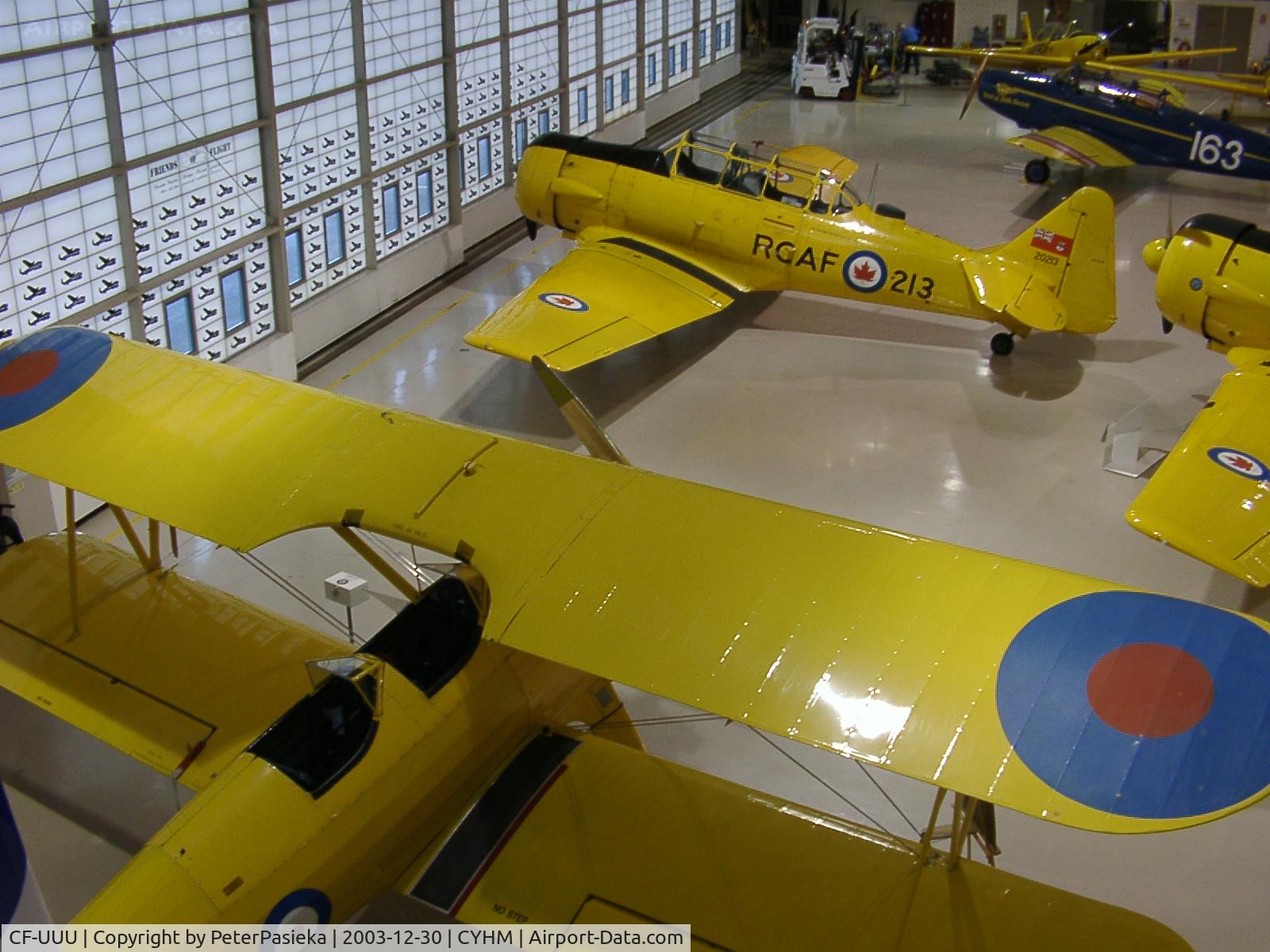 CF-UUU, 1951 Canadian Car & Foundry T-6 Harvard Mk.4 C/N CCF4-4, Canadian Warplane Heritage Museum is located at the Hamilton Airport, Ontario Canada