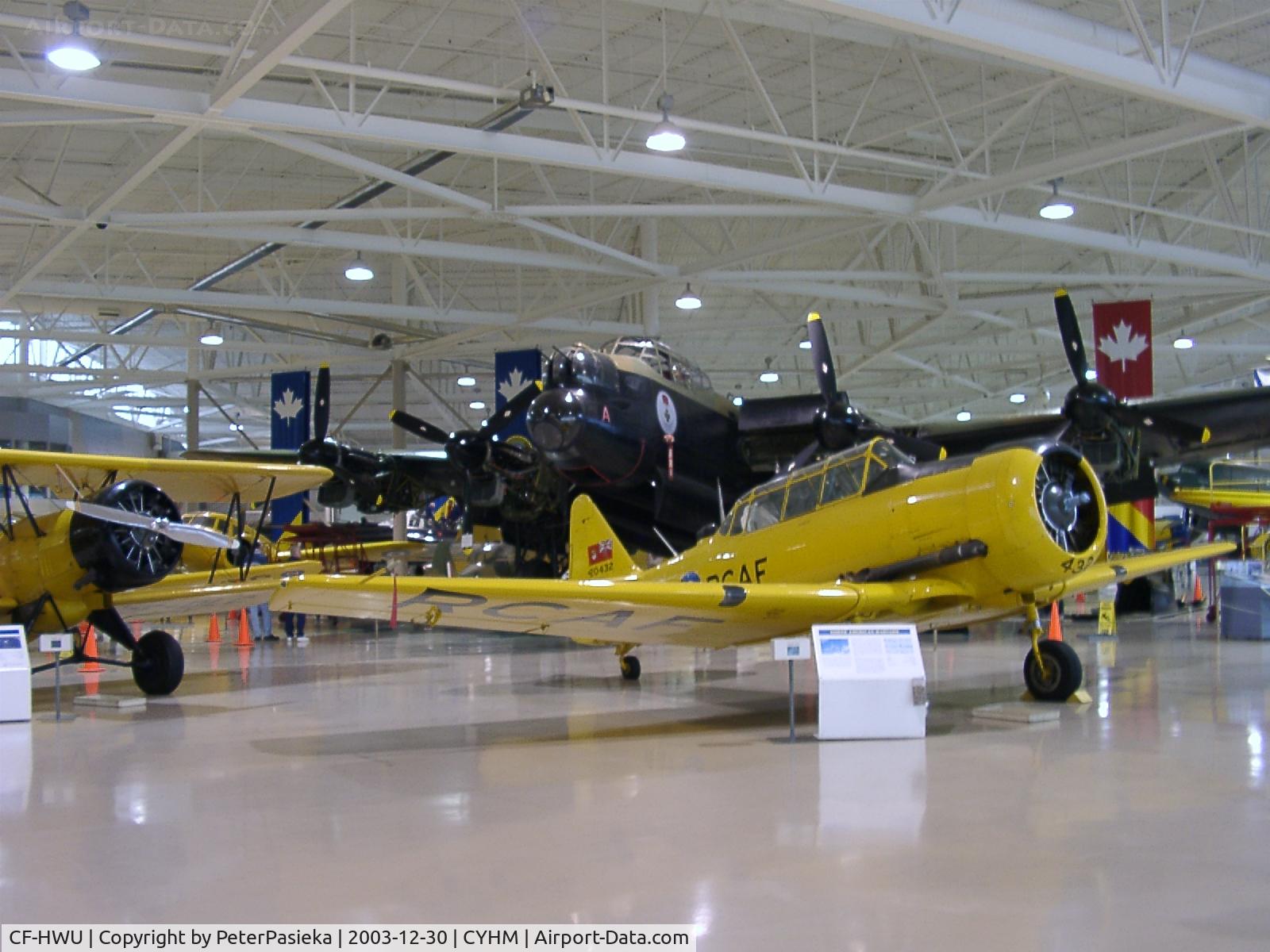 CF-HWU, 1952 Canadian Car & Foundry T-6 Harvard Mk.4 C/N CCF4-223, Canadian Warplane Heritage Museum is located at the Hamilton Airport, Ontario Canada
