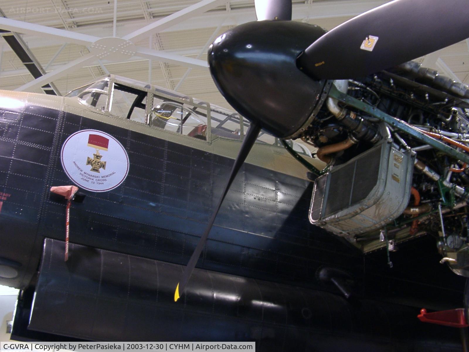 C-GVRA, 1945 Victory Aircraft Avro 683 Lancaster BX C/N FM 213 (3414), Canadian Warplane Heritage Museum is located at the Hamilton Airport, Ontario Canada