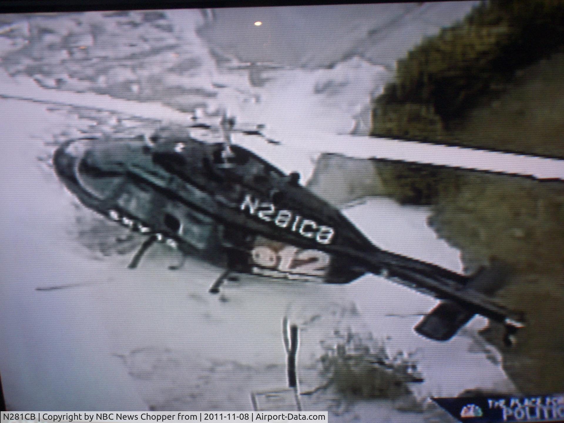 N281CB, 1981 Bell 206B JetRanger III C/N 3303, 11-11-08 following engine failure in Boynton Beach, Fl. Channel 12 News Helicopter from WPEC-TV in West Palm Beach, Fl.