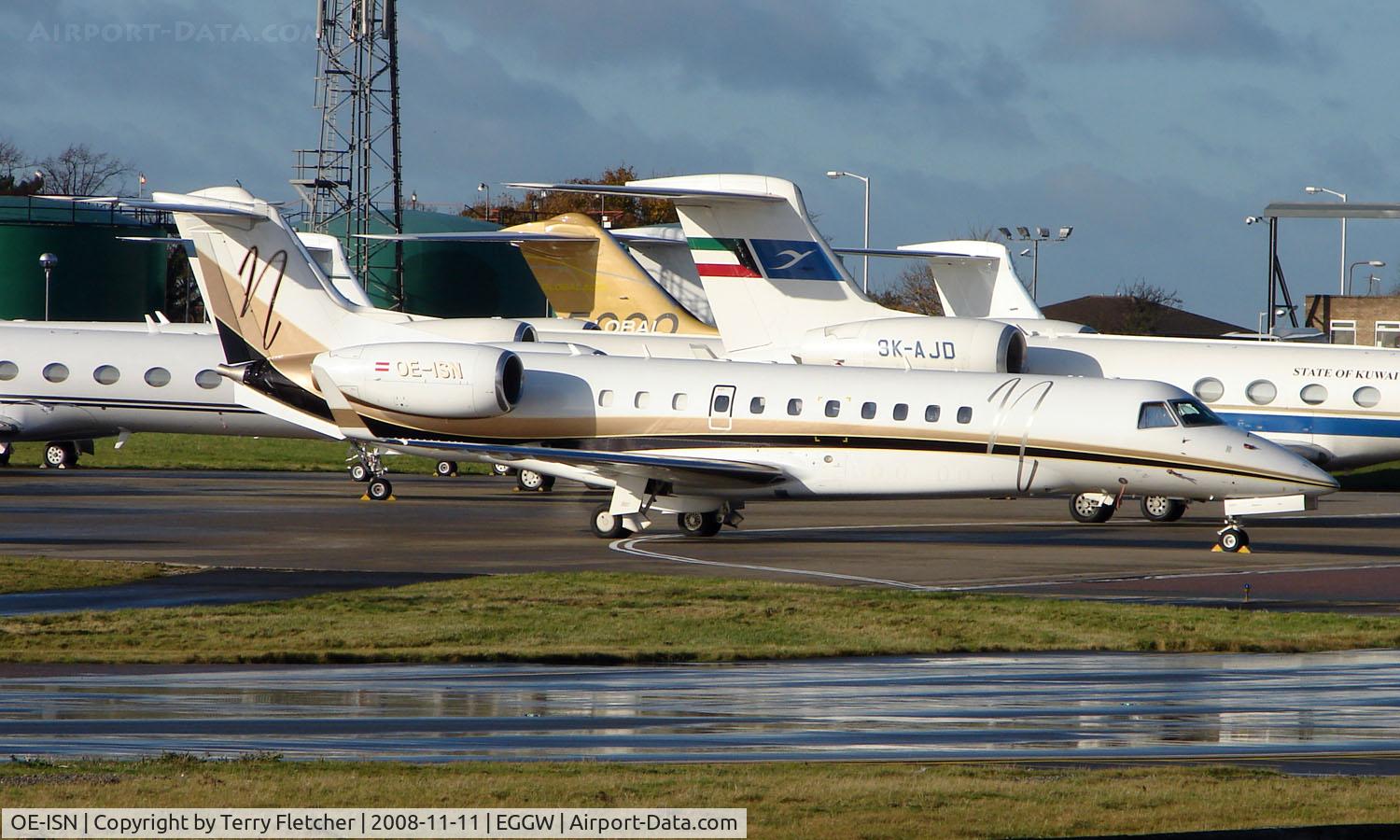 OE-ISN, 2004 Embraer EMB-135BJ Legacy C/N 14500851, Austrian Legacy at Luton