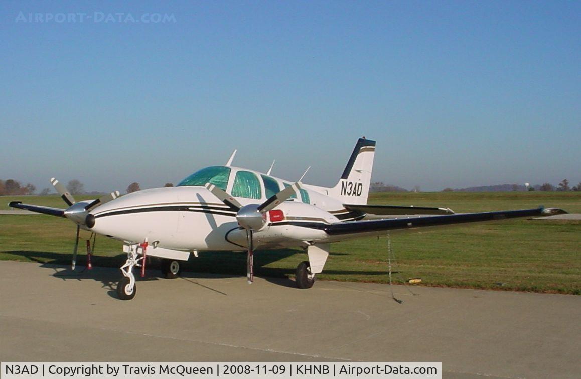 N3AD, 1975 Beech 58 Baron C/N TH-663, Parked on ramp in front of DCFS...