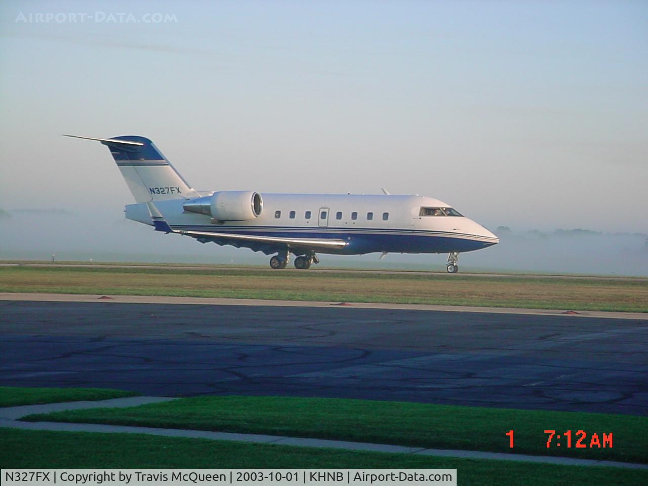 N327FX, 2000 Bombardier Challenger 604 (CL-600-2B16) C/N 5466, Taxing for 27 departure...