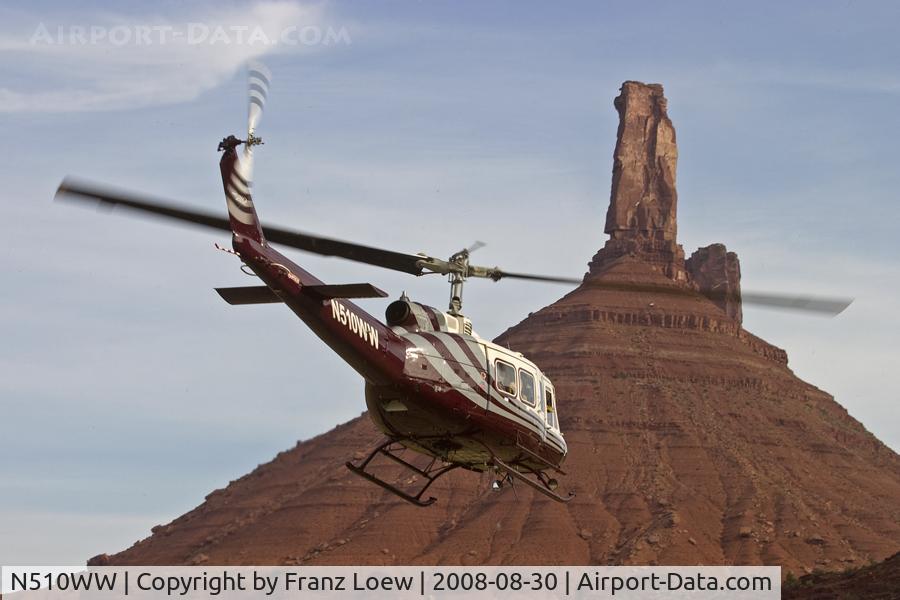 N510WW, 2008 Bell 210 C/N 21003, Bell 210 flying over Moab, UT