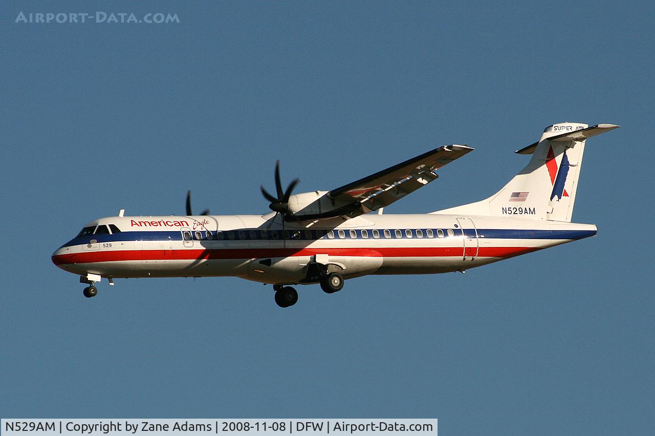 N529AM, 1997 ATR 72-212A C/N 529, Landing runway 36L at DFW