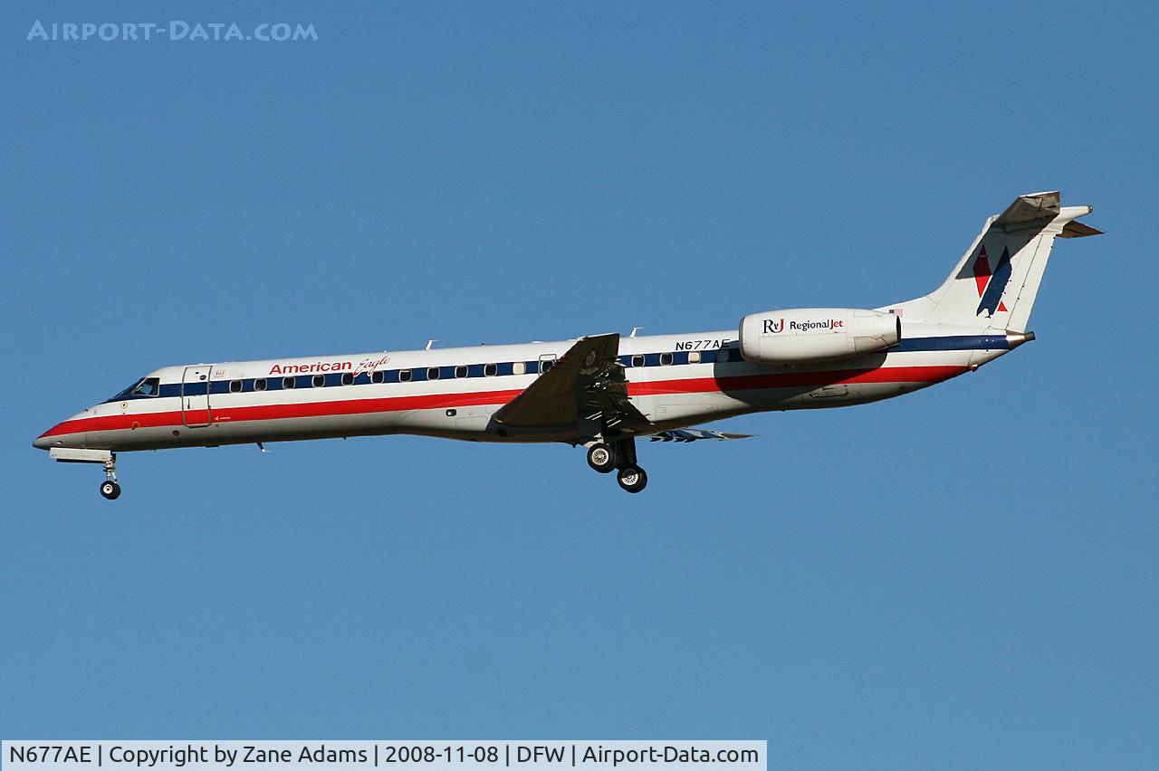 N677AE, 2004 Embraer ERJ-145LR (EMB-145LR) C/N 14500810, Landing runway 36L at DFW