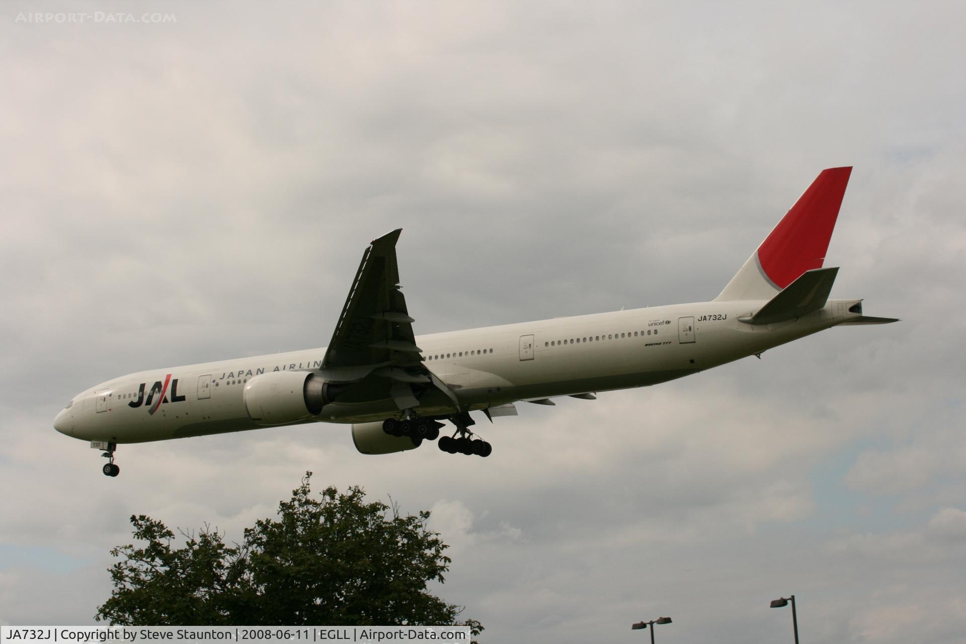 JA732J, 2002 Boeing 777-346/ER C/N 32430, Taken at London Heathrow 11th June 2008