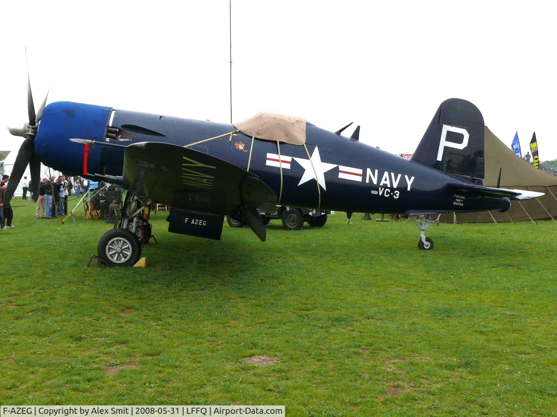F-AZEG, 1944 Vought F4U-5NL Corsair C/N 124-724, Chance Vought F-4U-5NL Corsair F-AZEG painted as US Navy 124724/P