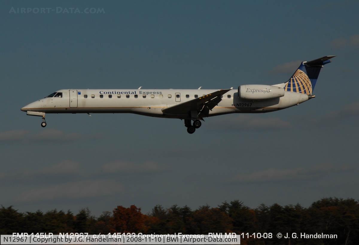 N12967, 1999 Embraer ERJ-145LR (EMB-145LR) C/N 145133, landing at BWI