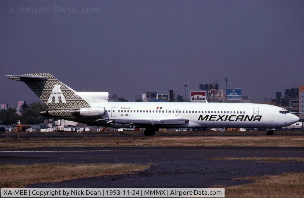 XA-MEE, 1980 Boeing 727-264 C/N 22157/1619, Scanned from a slide