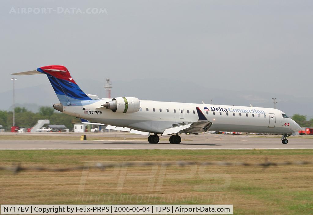 N717EV, 2003 Bombardier CRJ-701 (CL-600-2C10) Regional Jet C/N 10088, Landing for the first time at Mercedita Airport Ponce, PR