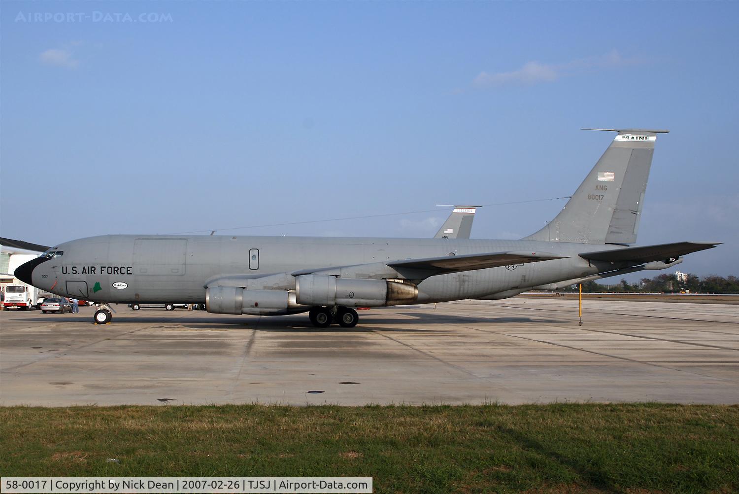 58-0017, 1958 Boeing KC-135E Stratotanker C/N 17762, Our flight back to the US was cancelled due to snow in Chicago which turned out to be a bonus as we got these great shots from the AVIS parking lot!
