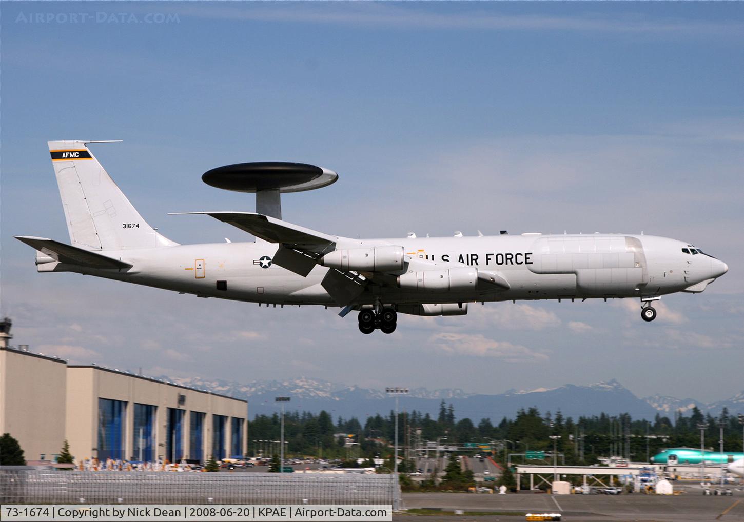 73-1674, 1973 Boeing E-3C Sentry C/N 21046, Once again the C/N is not the S/N the CONSTRUCTION # of this frame is 21046 Line # 901