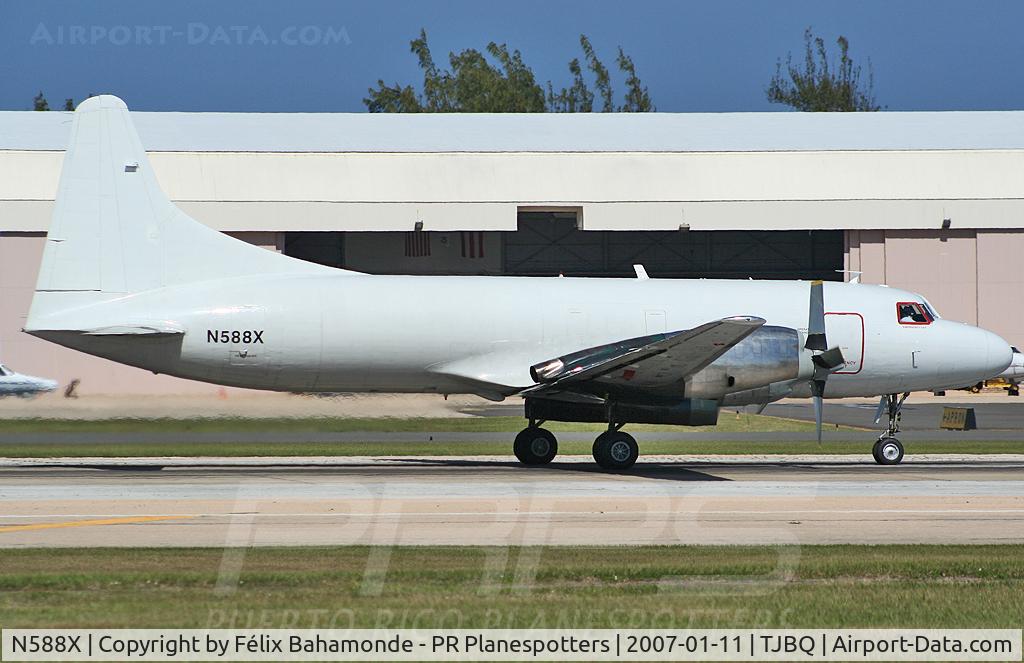 N588X, 1953 Convair 580(F) C/N 052/080, Taking off from BQN.