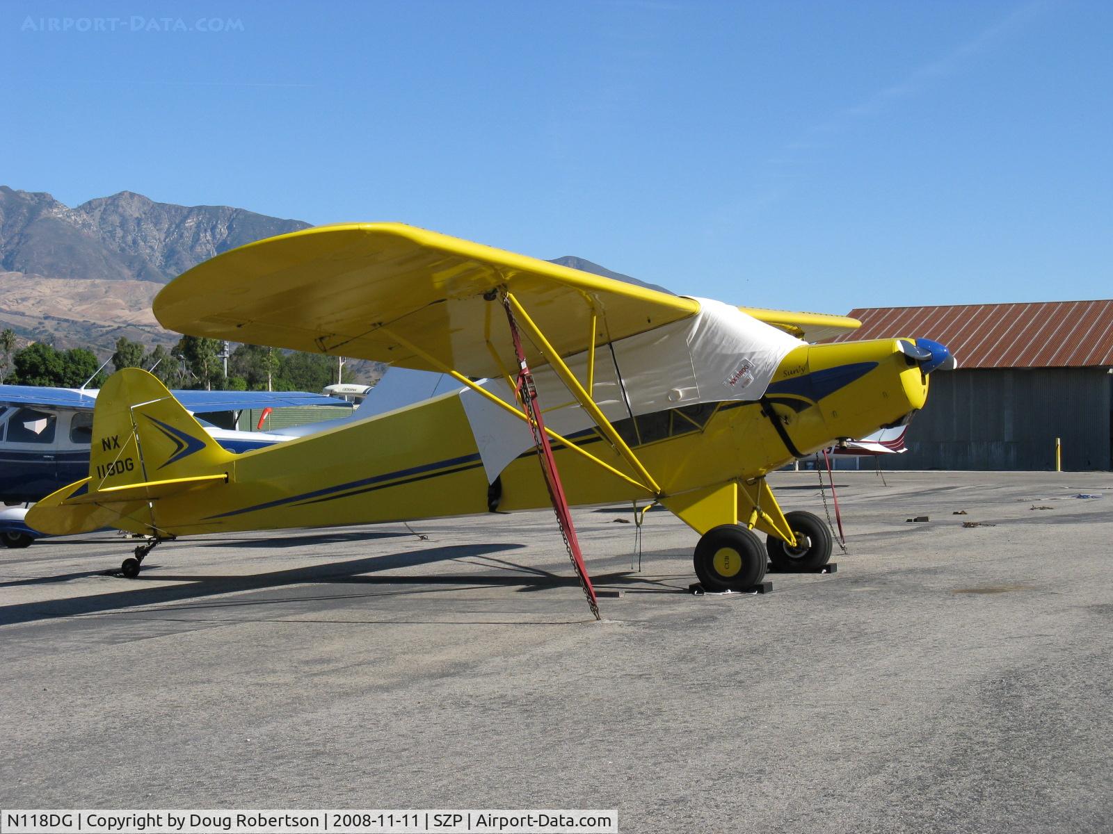 N118DG, 2008 Piper PA-18 Replica C/N 001, 2008 Ganzer XPA18, Continentakl O-200 100 Hp