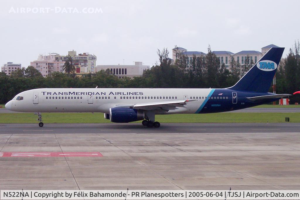 N522NA, 1991 Boeing 757-236 C/N 25133, Taxing to rnw 8 at SJU.