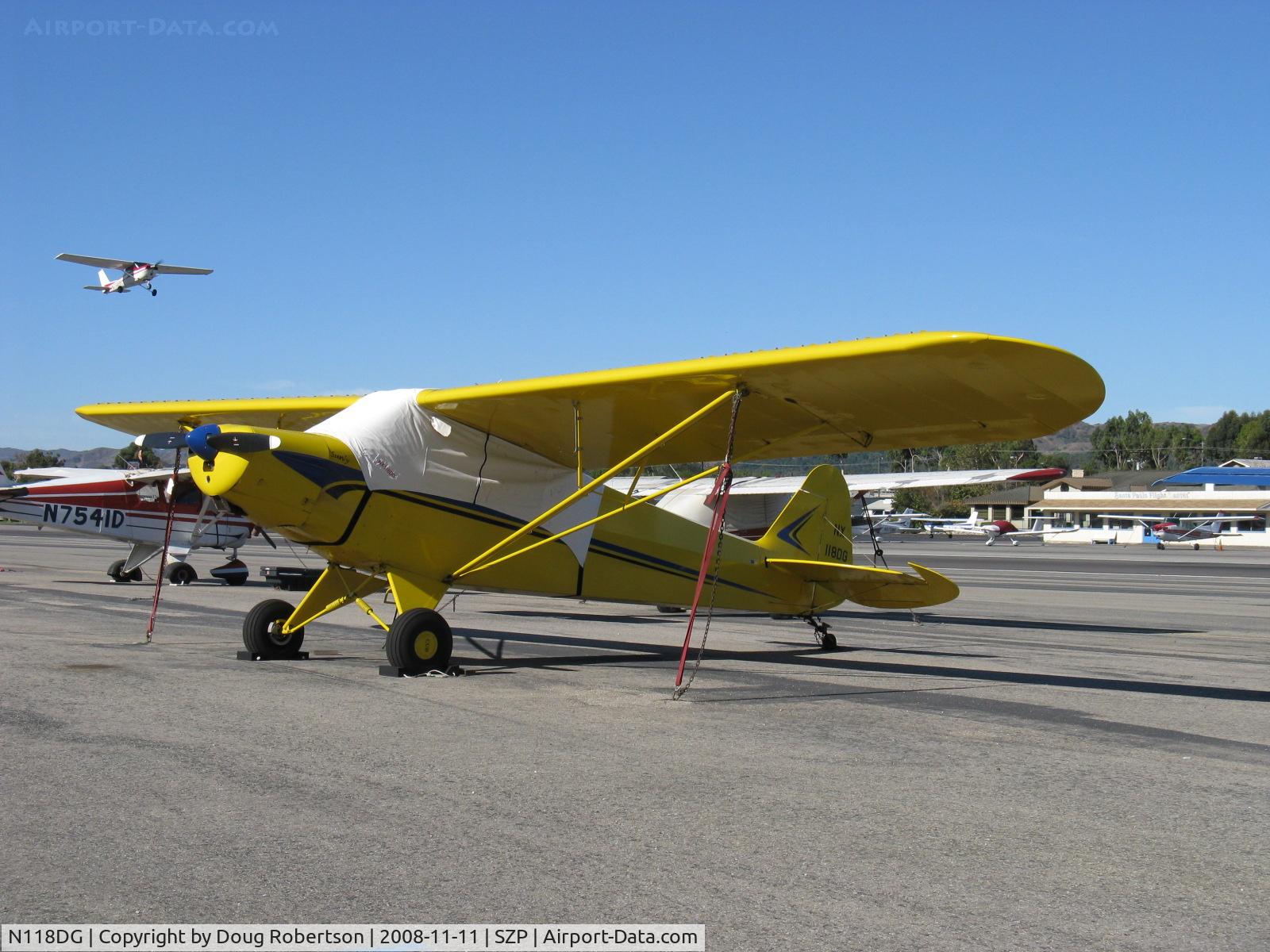 N118DG, 2008 Piper PA-18 Replica C/N 001, 2008 Ganzer XPA18, Continental O-200 100 Hp