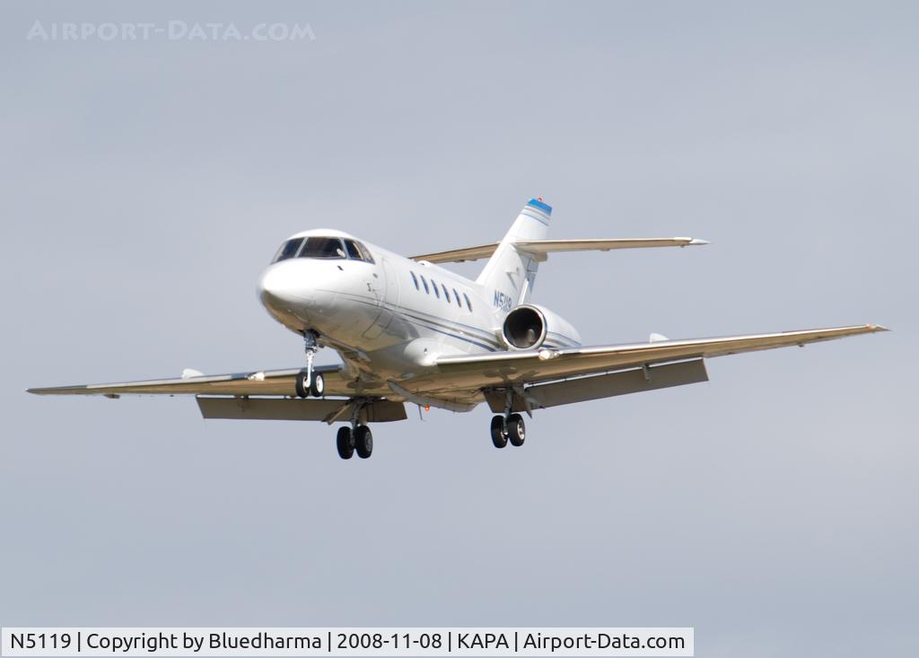 N5119, 1990 British Aerospace BAe.125-800A C/N 258177, On final approach to 17L.