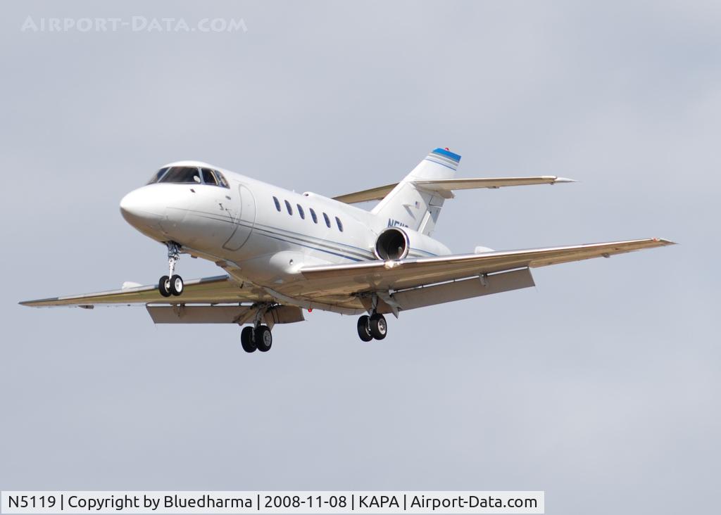 N5119, 1990 British Aerospace BAe.125-800A C/N 258177, On final approach to 17L.