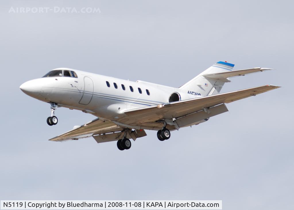 N5119, 1990 British Aerospace BAe.125-800A C/N 258177, On final approach to 17L.