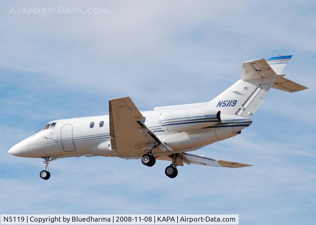 N5119, 1990 British Aerospace BAe.125-800A C/N 258177, On final approach to 17L.