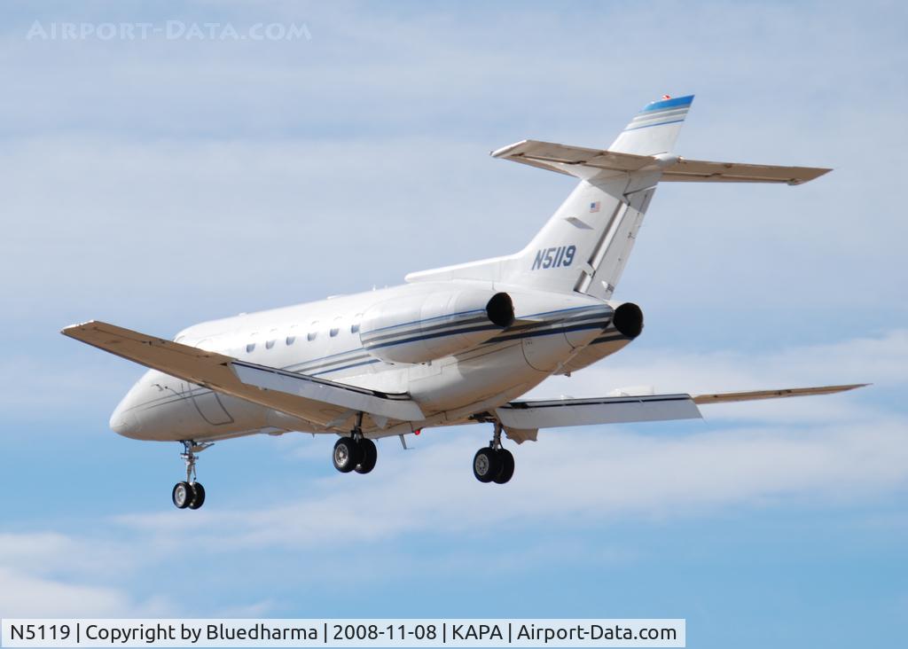 N5119, 1990 British Aerospace BAe.125-800A C/N 258177, On final approach to 17L.