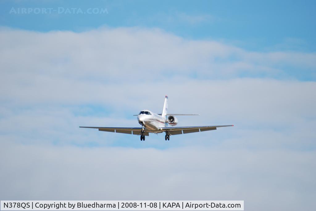 N378QS, 2006 Cessna 680 Citation Sovereign C/N 680-0103, On final approach to 17L.